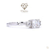 Three Stone Princess Cut Diamond Engagement Ring - Cheriva Jewels