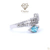 Blue Pear Cut Gemstone Engagement Ring - Cheriva Jewels