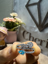 Blue Pear Cut Gemstone Engagement Ring - Cheriva Jewels