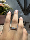 Round Cut Lab Diamond Cluster Checkered Ring - Cheriva Jewels