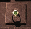 Green Gemstone Halo Engagement Ring - Cheriva Jewels
