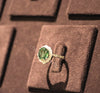 Green Gemstone Halo Engagement Ring - Cheriva Jewels