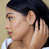 Pear Shaped Halo Diamond Stud Earrings - Cheriva Jewels