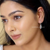 Bezel Set Round Diamond Drop Dangle Earrings - Cheriva Jewels