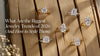 Diamond jewelry trends 2026 featuring round, emerald, pear, oval, cushion, princess, and radiant cut engagement rings on wood.