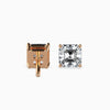Asscher Cut Lab Diamond Solitaire Stud earrings - Cheriva Jewels