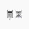 Fancy Radiant Cut Lab Diamond Stud Earring - Cheriva Jewels