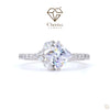 Unique Princess Cut Lab Diamond Engagement Ring - Cheriva Jewels