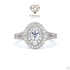 Round Cut Lab Diamond Vintage Engagement Ring