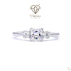 Three Stone Princess Cut Diamond Engagement Ring - Cheriva Jewels