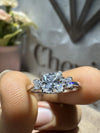Three Stone Princess Cut Diamond Engagement Ring - Cheriva Jewels