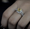 Art Deco Yellow Gemstone Engagement Ring - Cheriva Jewels