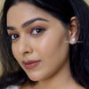 Round Cut Lab Grown Diamond Halo Stud Earrings - Cheriva Jewels