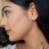 Handcrafted Pave setting Round Diamond Stud Earrings - Cheriva Jewels