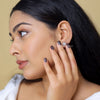 Lab Grown Baguette Diamond Halo Stud Earring - Cheriva Jewels