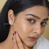 Round Cut Lab Diamond Flower Stud Earrings - Cheriva Jewels
