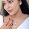 14K White Gold Baguette Diamond Necklace - Cheriva Jewels