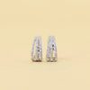Round Cut Lab Diamond Hoop Earrings For Women - Cheriva Jewels