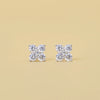 Round Cut Lab Diamond Flower Stud Earrings - Cheriva Jewels