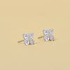 Round Cut Lab Diamond Flower Stud Earrings - Cheriva Jewels
