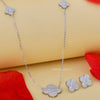 Round Cut Diamond Necklace and Earring Set - Cheriva Jewels