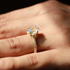 lab grown diamond, oval brilliant cut diamond ring.