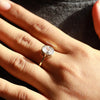 Bezel Set Engagement Ring With Oval Cut Diamond