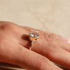 solitaire engagement ring with lab grown diamond.