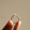 oval cut diamond engagement ring and IGI certified.