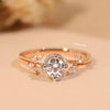 Round Cut Diamond Ring, Vintage Lab Diamond Engagement Ring