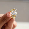 half bezel setting and vintage ring.