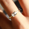 Eternity Ring with Emerald Cut Lab Grown Diamond Wedding Band
