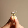 lab grown diamond in cushion cut diamond ring.