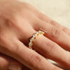 pear cut wedding band and IGI certified.