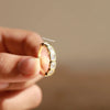 bezel set wedding band with IGI certified.