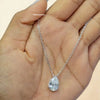 3.1 CT Lab Grown Diamond Pear Cut Single Stone Pendant