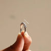Lab grown diamond engagement ring in prong setting.