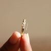 Baguette diamond for stackable band.
